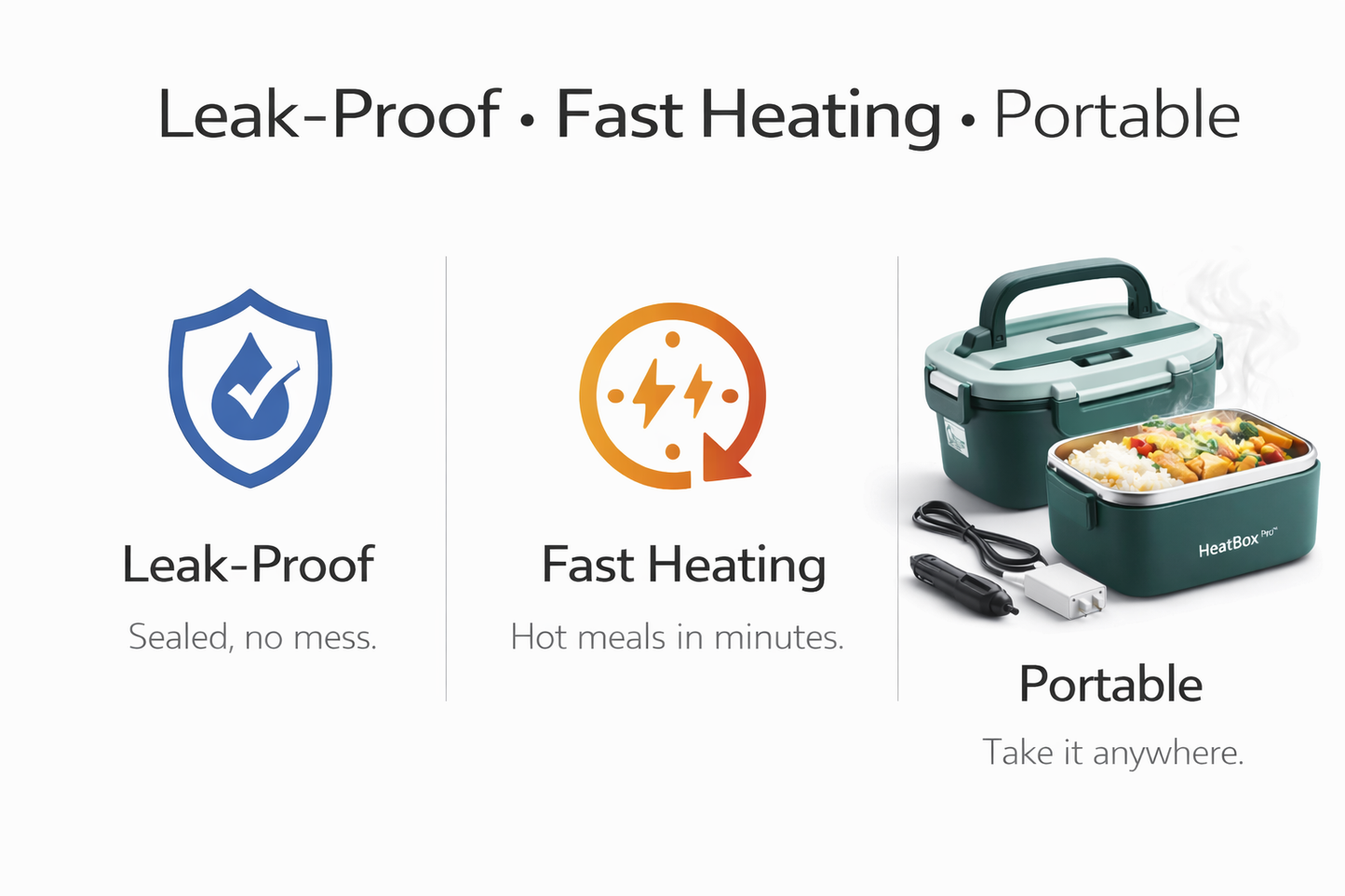 HeatBox™ Portable Electric Lunch Kit